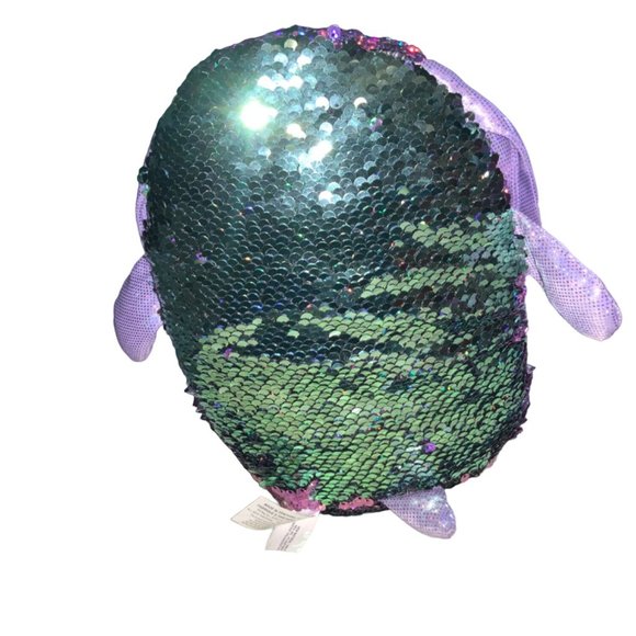 SHIMMEEZ Reversible Magic Sequins Purple & Turquoise Delilah the Dog 8” - Picture 7 of 12